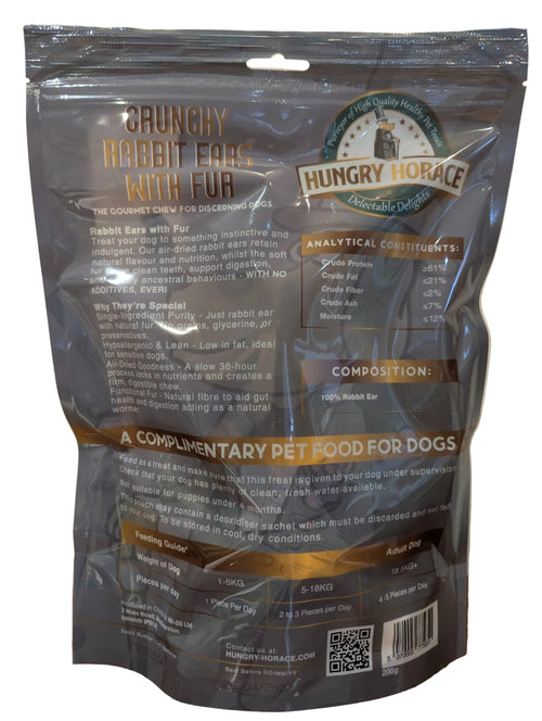 Crunchy Rabbit Ears with Fur 200g