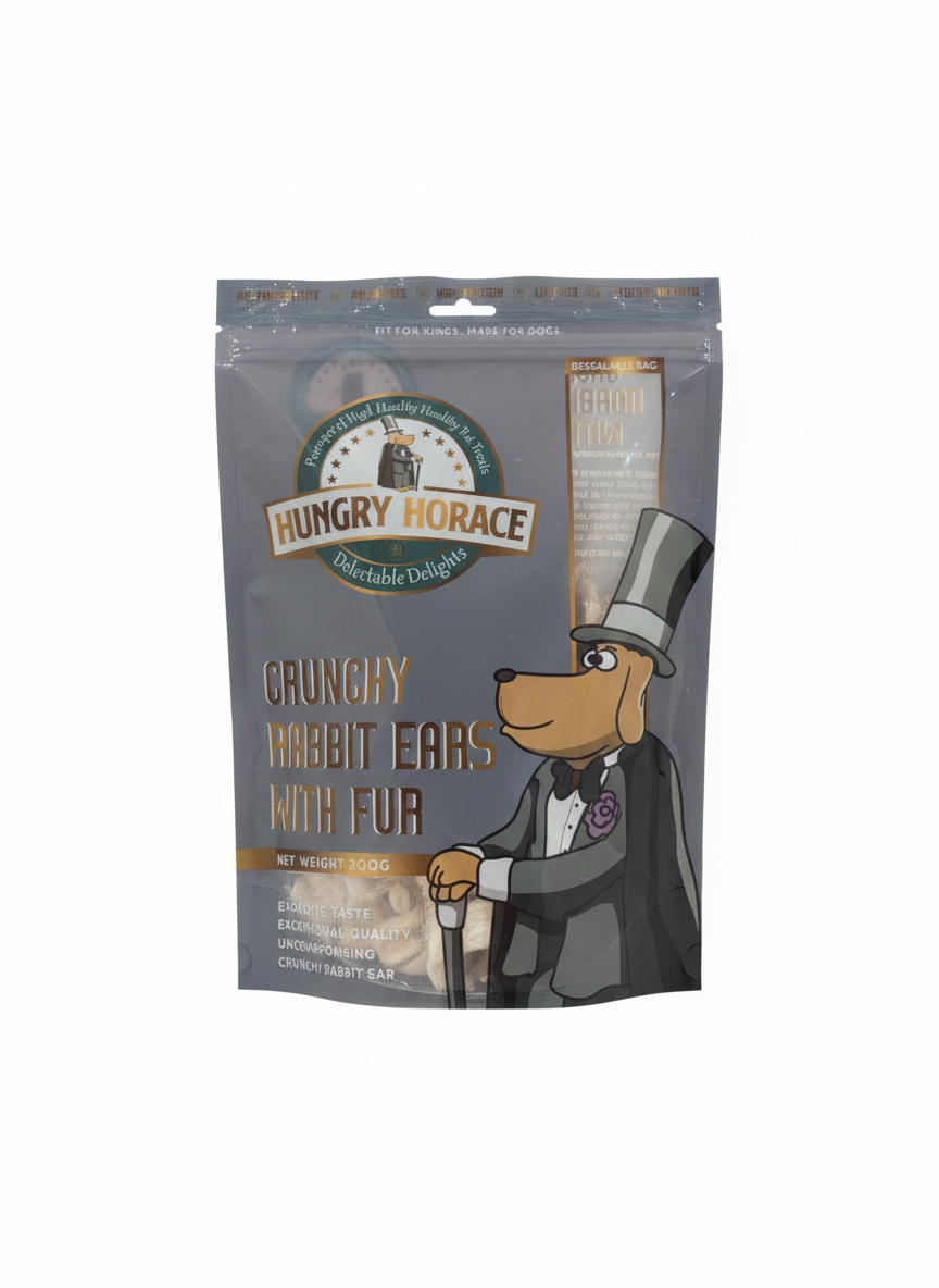 Crunchy Rabbit Ears with Fur 200g