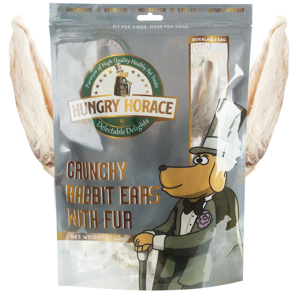 Crunchy Rabbit Ears with Fur 200g