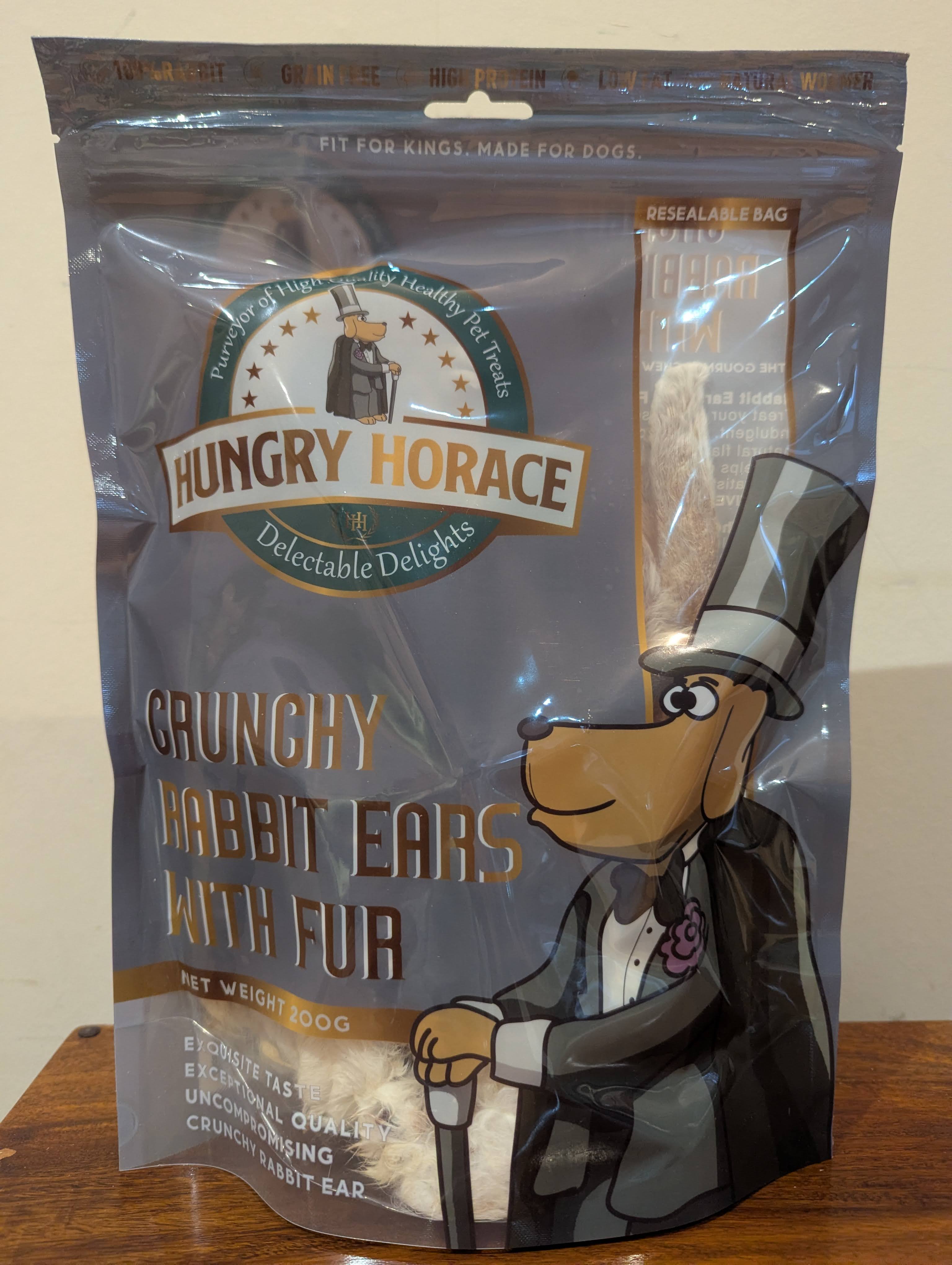 Crunchy Rabbit Ears with Fur 200g