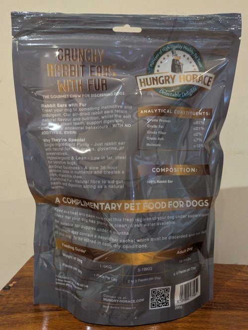 Crunchy Rabbit Ears with Fur 200g